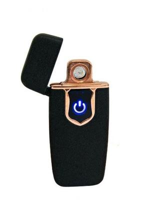 Спиральная электрическая USB зажигалка ZGP 712 Чёрная