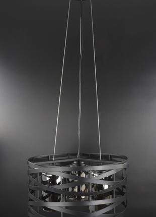 Люстра подвесная LOFT на 3 лампочки 25794 Черный 40-90х40х40 см.