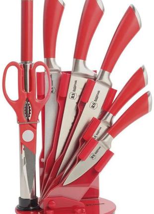 Набір ножів Rainstahl RS-KN-8002-08 8 предметів червоний
