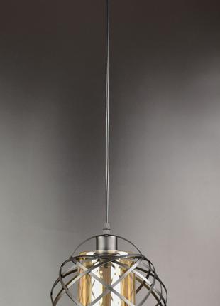 Люстра подвесная LOFT на 1 лампочку 25881 Черный 30-90х25х25 см.