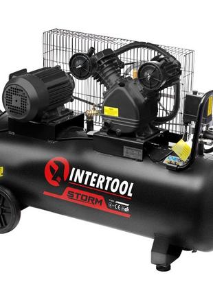 Компрессор 380В ременной 100 л 500 л/мин Intertool PT-0013