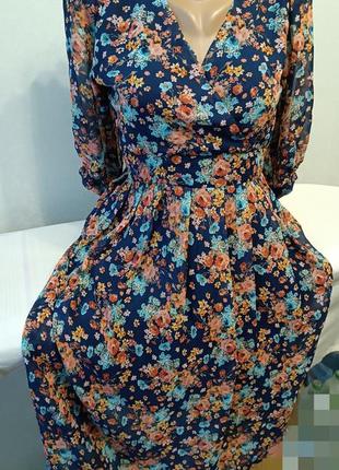 Шикарна сукня з натурального креп-шифону англiя