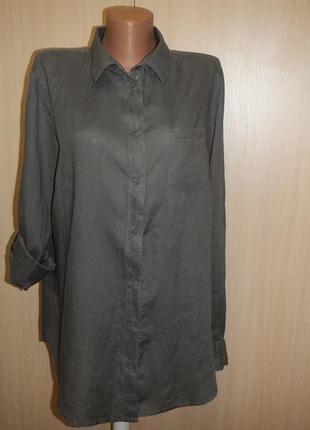 Льняная блуза рубашка Tom tailor р. 42