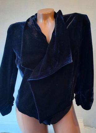 Женский бархатный пиджак, жакет бархатный, накидка