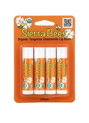 Sierra bees органические бальзамы для губ с ароматом мандарина...