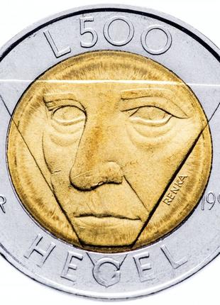 Монета 500 лир. 1996 год, Сан-Марино.UNC