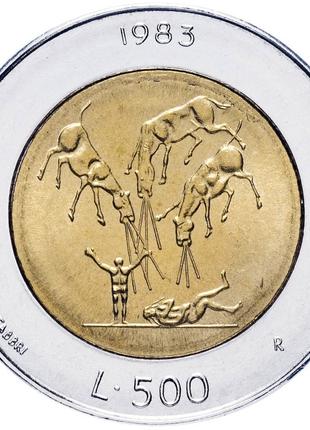 Монета 500 лир. 1983 год, Сан-Марино.UNC