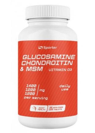 Средство для суставов Sporter Glucosamine & chondroitin + MSM ...