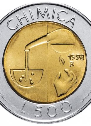 Монета 500 лир. 1998 год, Сан-Марино.UNC