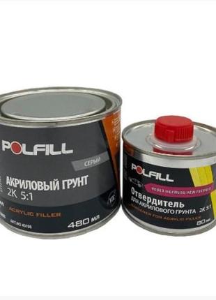 Polfill Ґрунт акриловий Polfill 5:1 Eco 0.4l сірий +зат.0,08l ...
