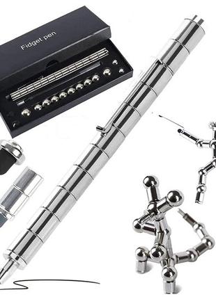 Набор магнитная ручка конструктор Polar Pen стилус, серебро