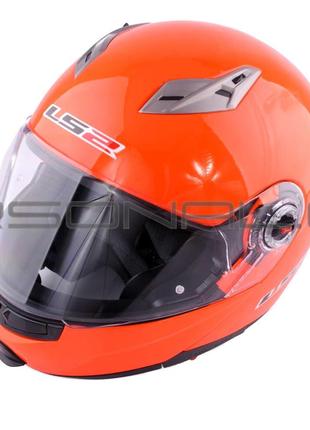 Шлем трансформер (size:XL, оранжевый + солнцезащитные очки) LS-2