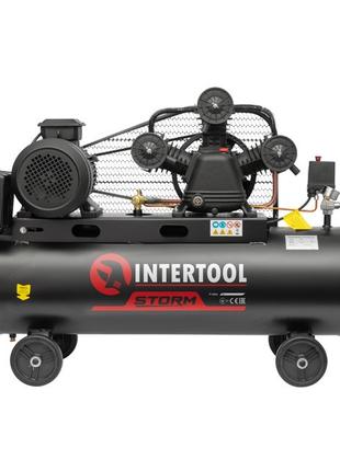 Компрессор поршневой ременной 100 л 600 л/мин Intertool PT-0036