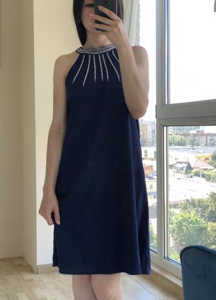 Нарядное синее платье yumi