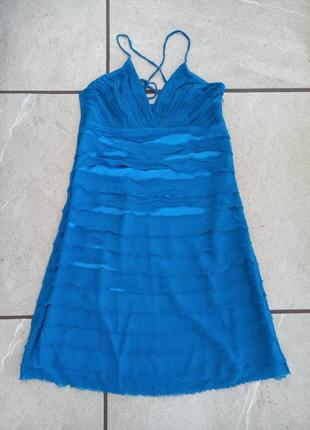 Платье lipsy голубое на бретельках платье