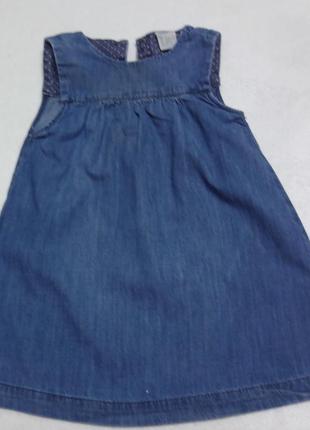 H&m. джинсовое платье на 1,5-2 года. 92 размер.