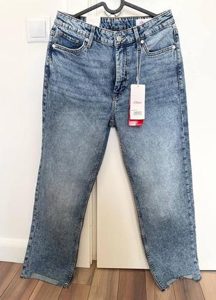 S.oliver светло-синие джинсы, новые прямые, летние, 36 размер