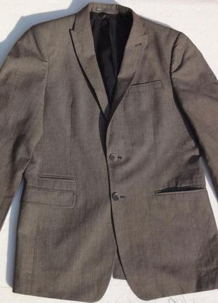 Mexx. стильный приталенный пиджак. лён и хлопок. 48 размера.
