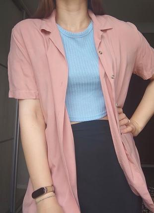 Пудрова сорочка від asos, розмір s/m. сорочка віскоза, універс...