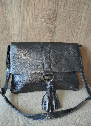 Стильная сумка натуральная кожа genuine leather