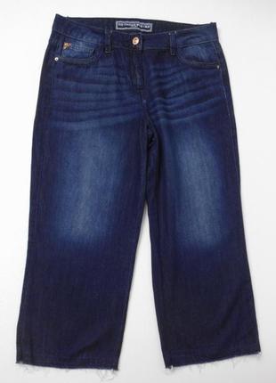 Next. джинсовые тёмно синие бриджи, капри. размер  l