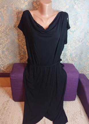 Жіноча  чорна сукня плаття на літо великий розмір батал 50 /52/54