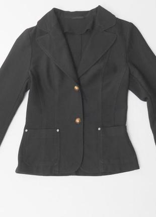 Чёрный укороченный пиджак, кофта s размер.