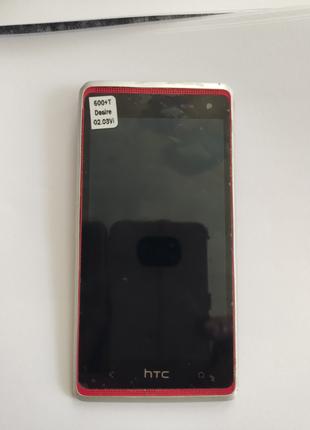 Дисплей для HTC 600 Desire Dual Sim/606w черный, с серебристой па
