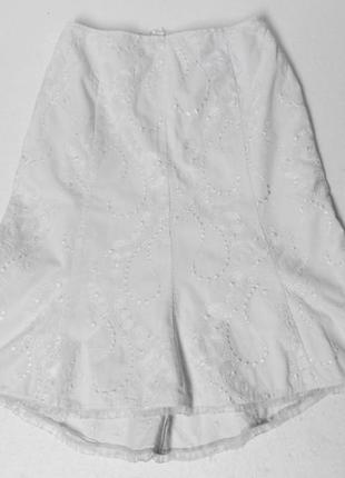 C&a.sixth sense  вельветовая юбка годе с вышивкой.