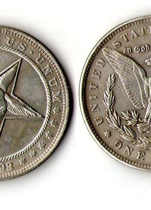 США Доллар Бафомет 1893 тип 2