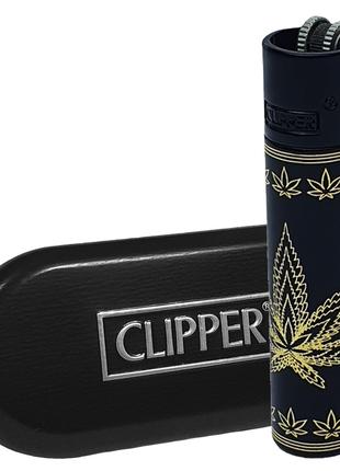 Зажигалка На Подарок Clipper Metal - Leaves Silhouette Black