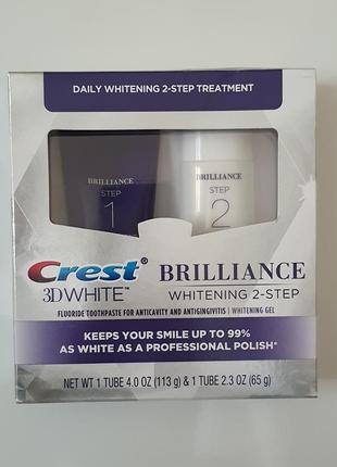 Crest 3d white brilliance daily 2-step паста гель 2 шага отбел...