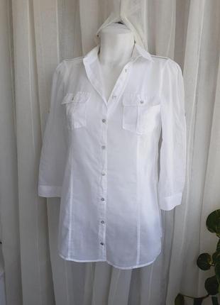 Белая рубашка от zara размер xs