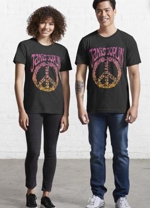 Коллекционная футболка janis joplin peace and rock and roll