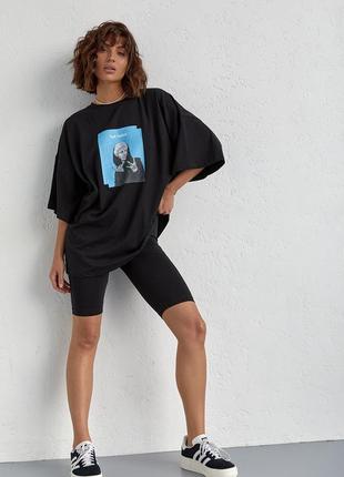 Костюм з футболкою oversize та велосипедками