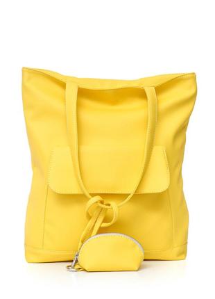 Женская сумка sambag shopper желтая