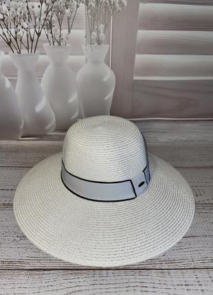 Шляпа солнцезащитная женская белая Гарсия белая (54-58)