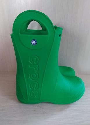 Резиновые сапоги crocstm kids’ handle it rain boot grass green