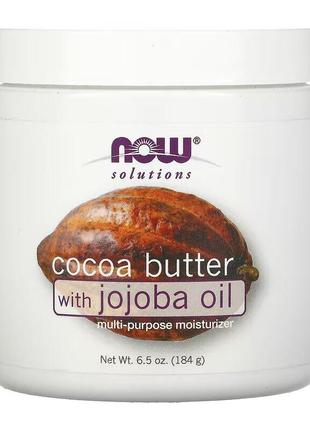 Масло для тела NOW Cocoa Butter with Jojoba Oil, 184 грамм