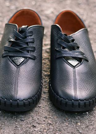 Мокасины Prime Shoes черные 40 41 42 43 44 45 размер