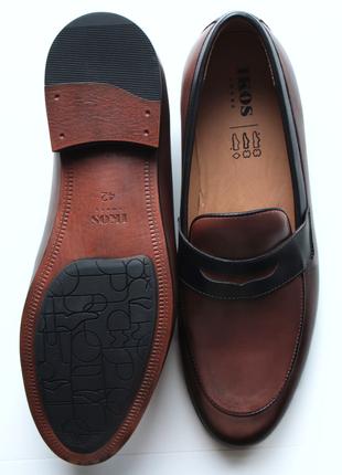 Удобные коричневые туфли лоферы Ikos 40, 41, 44 размер