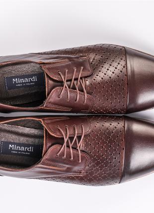 Туфли летние Minardi коричневые