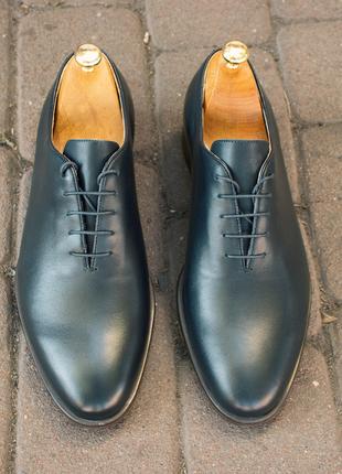 Туфли оксфорды, мужская обувь синего цвета 40 44