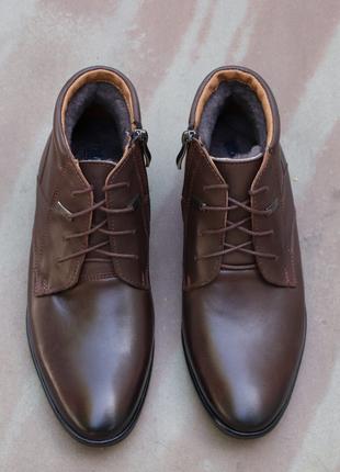 Коричневые мужские ботинки 41 размер, з натуральной кожи
