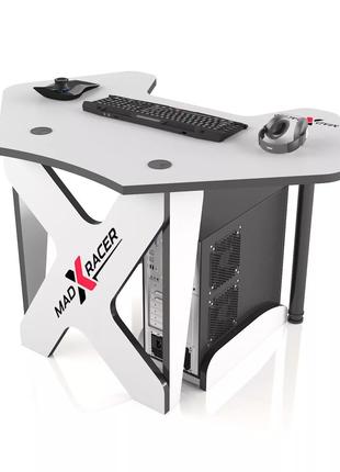 Угловой геймерский стол CNC mebli серия PILOT GTC12 Белый + чо...