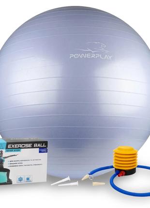 Мяч для фитнеса (фитбол) PowerPlay 4001 Ø75 cm Gymball Sky Blu...