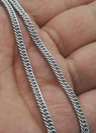 Цепочка двойное плетение 3 мм 60 см из нержавеющей стали