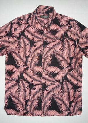 Рубашка  гавайская primark viscose cotton гавайка (l)