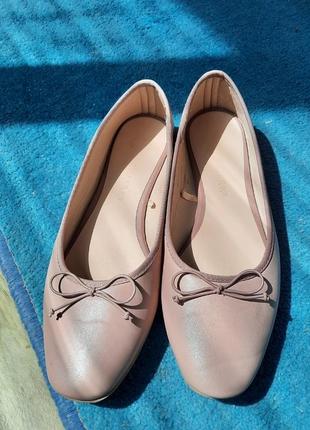 Пудрові балетки ніжно рожеві туфлі черевики сліпони  чешки від...