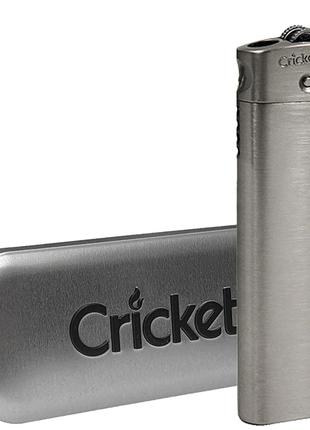 Газова Запальничка Метал Cricket Deluxe Turbo Silver У Кейсі